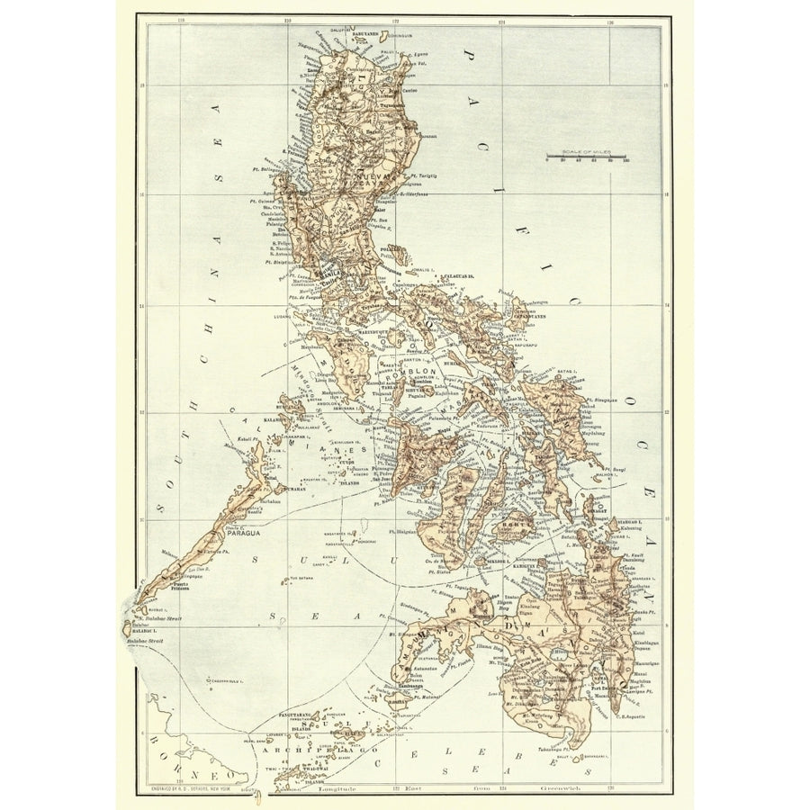 Map Of The Philippines At The End Of The 19th Century. From Harpers Pictorial History Of The War With Spain Published Image 1