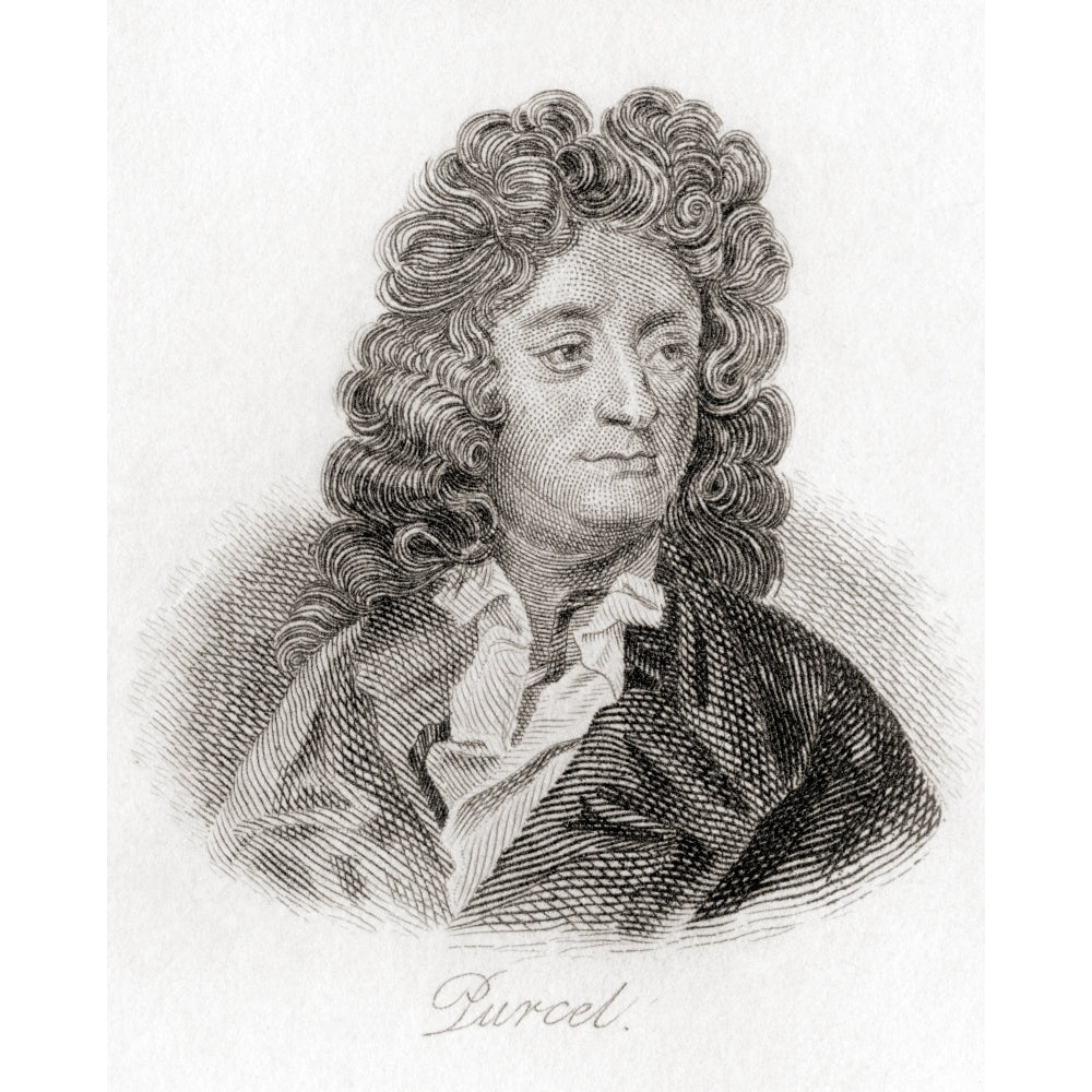 Henry Purcell 1659 - 1695. English Composer. From Crabbs Historical Dictionary Published 1825. by Ken Welsh / Design Image 1