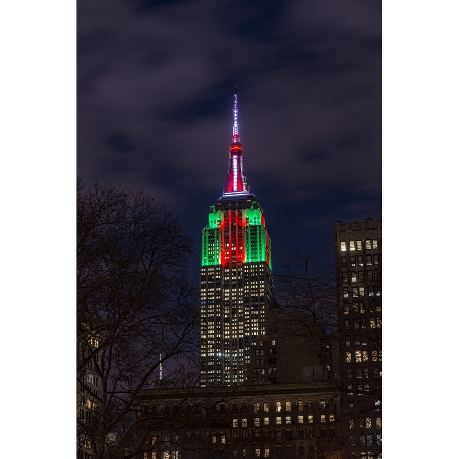 Empire State Building In Christmas Colours; York City York United States Of America by F. M. Kearney / Design Pics Image 1