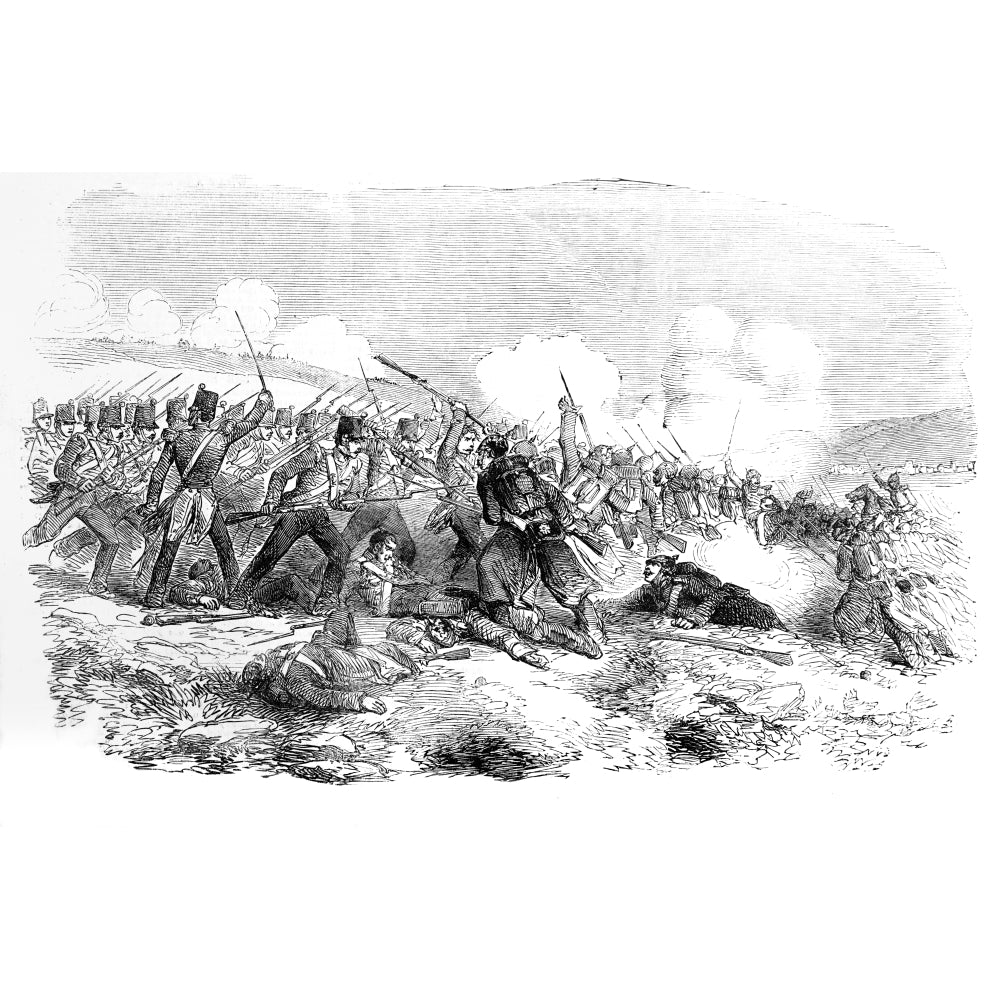 The Illustrated London News Etching From 1854. The Battle Of Inkerman repulse Of The Russians.crimean War by John Short Image 1