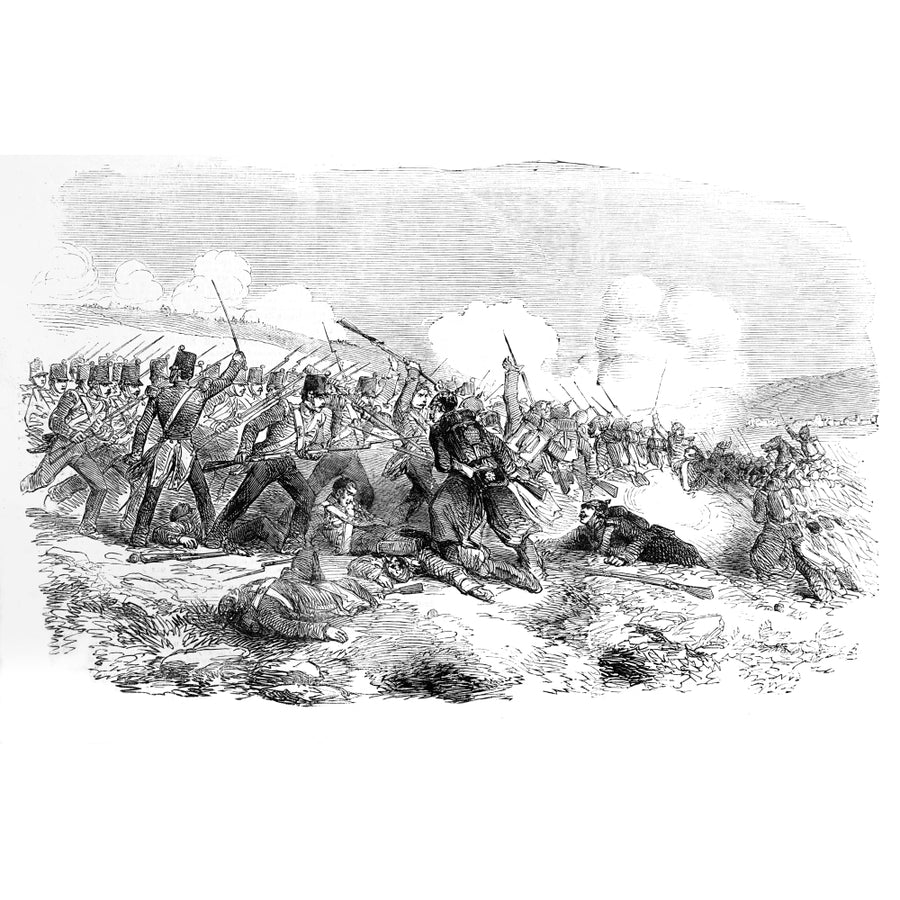 The Illustrated London News Etching From 1854. The Battle Of Inkerman repulse Of The Russians.crimean War by John Short Image 1