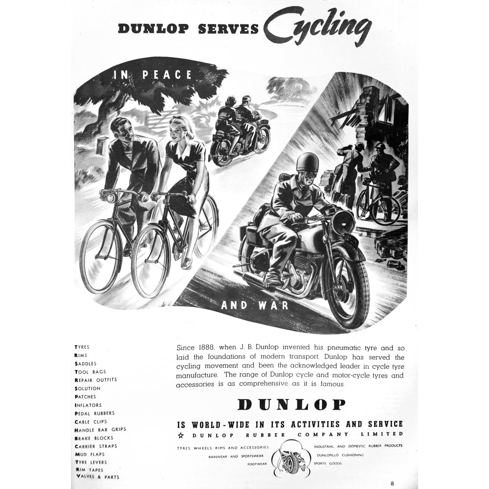 The Illustrated London News 1941. Dunlop Rubber Company advertisement by John Short / Design Pics Image 1