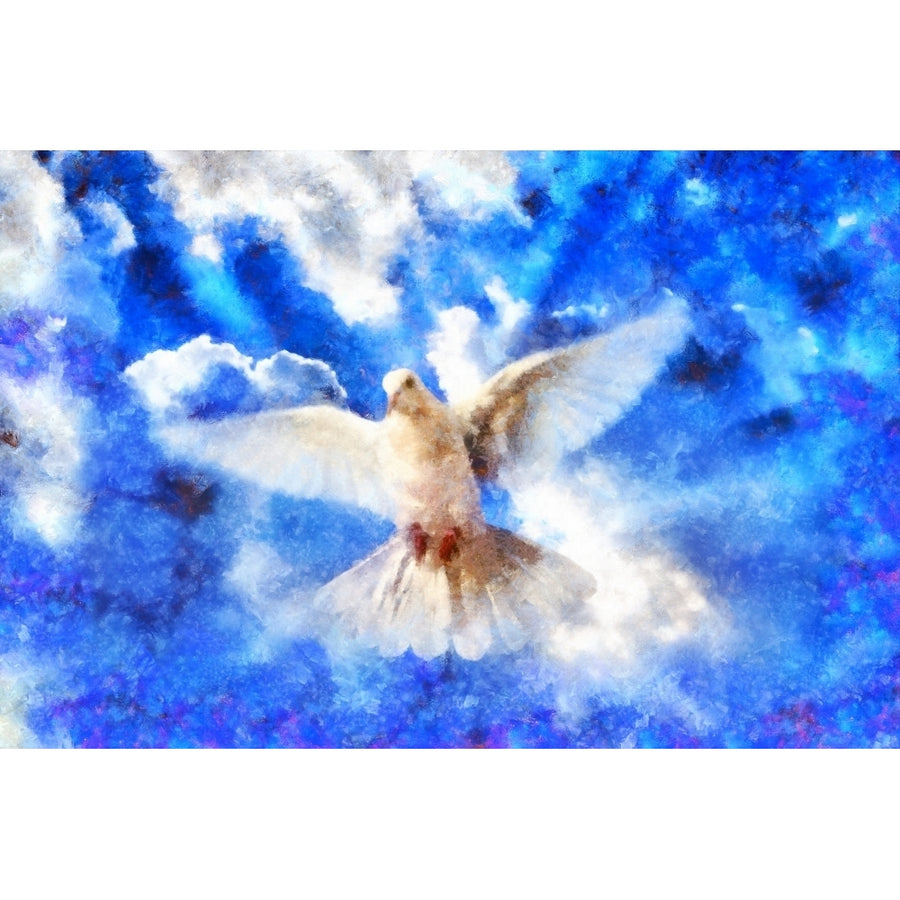 Paint effect of a dove in the sky Poster Print by 770 Productions 12524383 Image 1