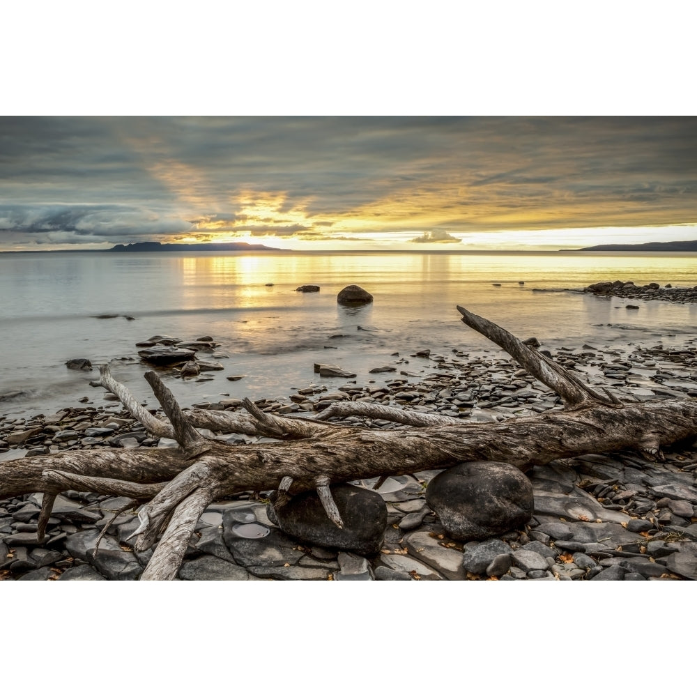 The Sleeping Giant in Lake Superior at sunrise; Thunder Bay Ontario Canada by Susan Dykstra / Design Pics Image 1