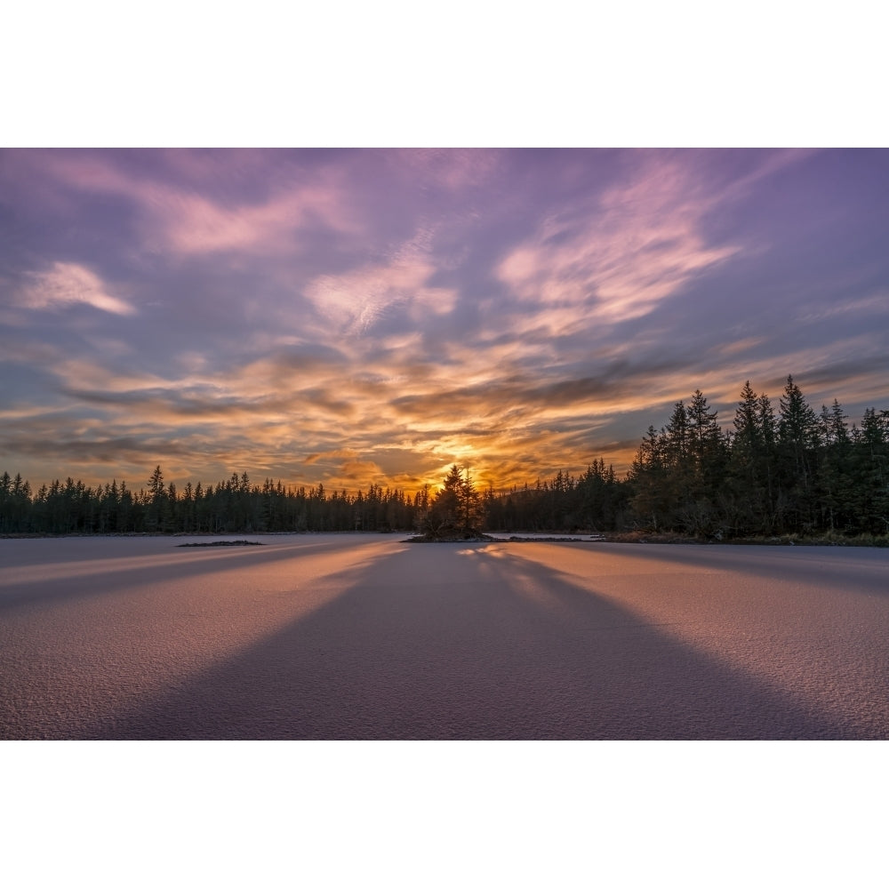 Winter afternoon at Mendenhall Lake; Juneau Alaska United States of America by John Hyde / Design Pics Image 1