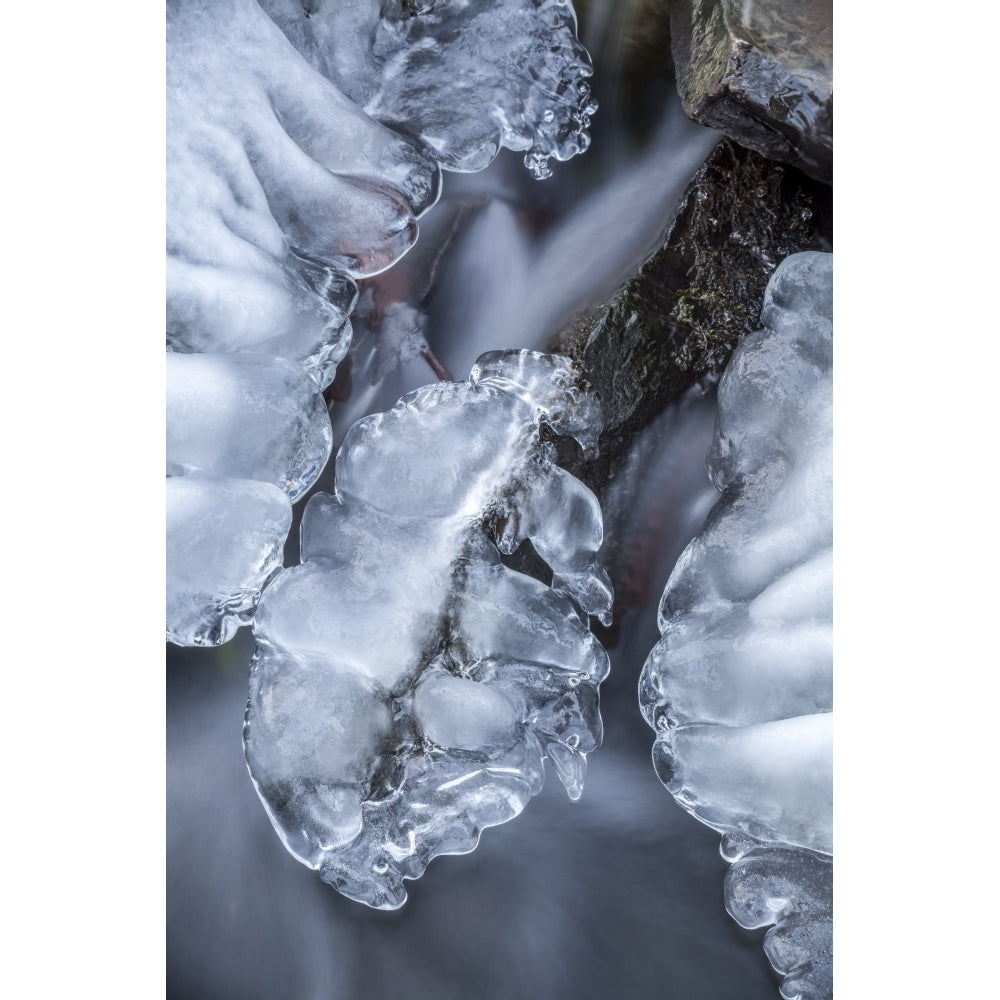 Close-up of ice on a brook in late-winter; Bedford Nova Scotia Canada by Irwin Barrett / Design Pics Image 1