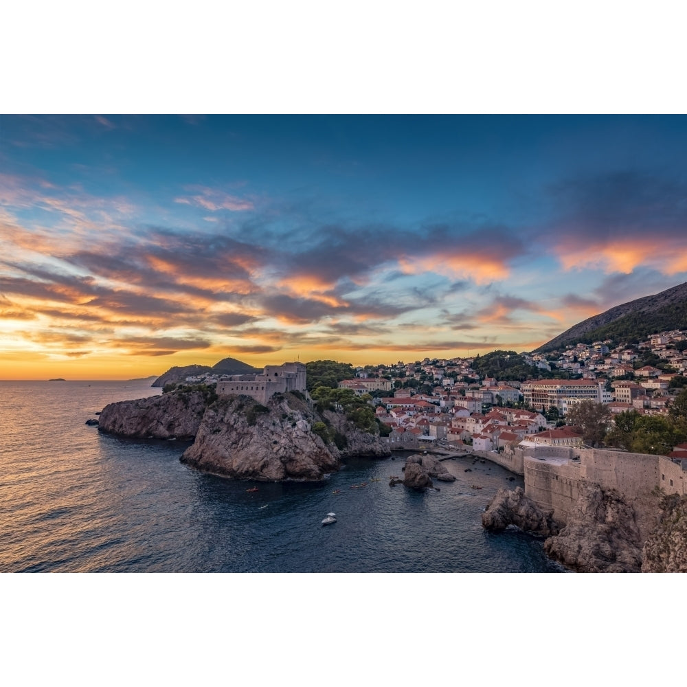 View of Fort Lovrjenac at sunset; Dubrovnik Dubrovnik-Neretva County Croatia by Dosfotos / Design Pics Image 1