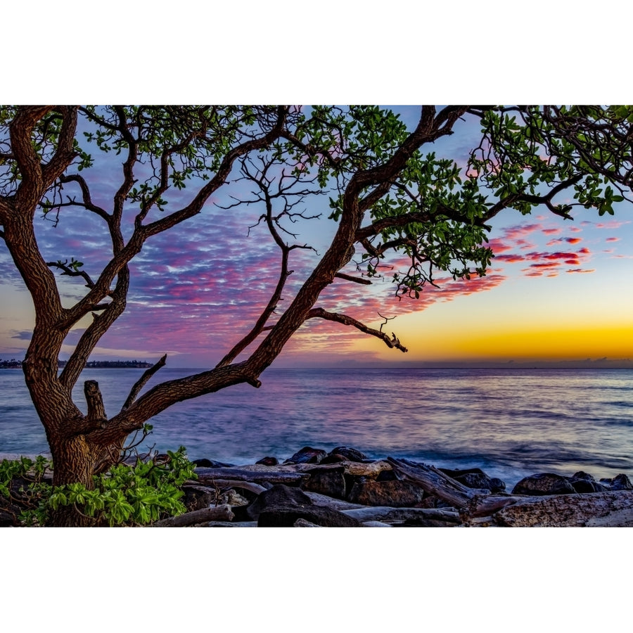 Lydgate Beach at sunrise; Kapaa Kauai Hawaii United States of America Poster Print by The Nature Collection 12575632 Image 1