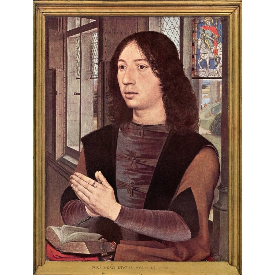 Diptych of Maarten van Nieuwenhove 1487 by Hans Memling Portrait of the donor Maarten van Nieuwenhove a nobleman in Image 1