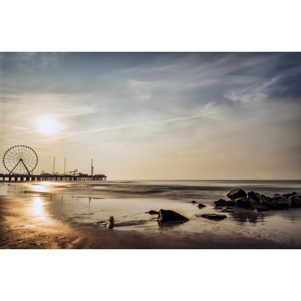 Sunrise on Atlantic City Beach; Atlantic City Jersey United States of America Poster Print by F M Kearney 12576963 Image 1