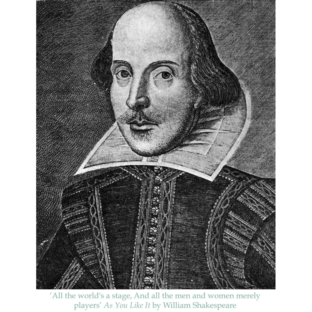 Portrait of William Shakespeare an English poet playwright and actor Dated 17th Century Poster Print by UIG Image 1