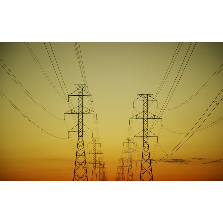 Electricity Pylons Poster Print Image 1