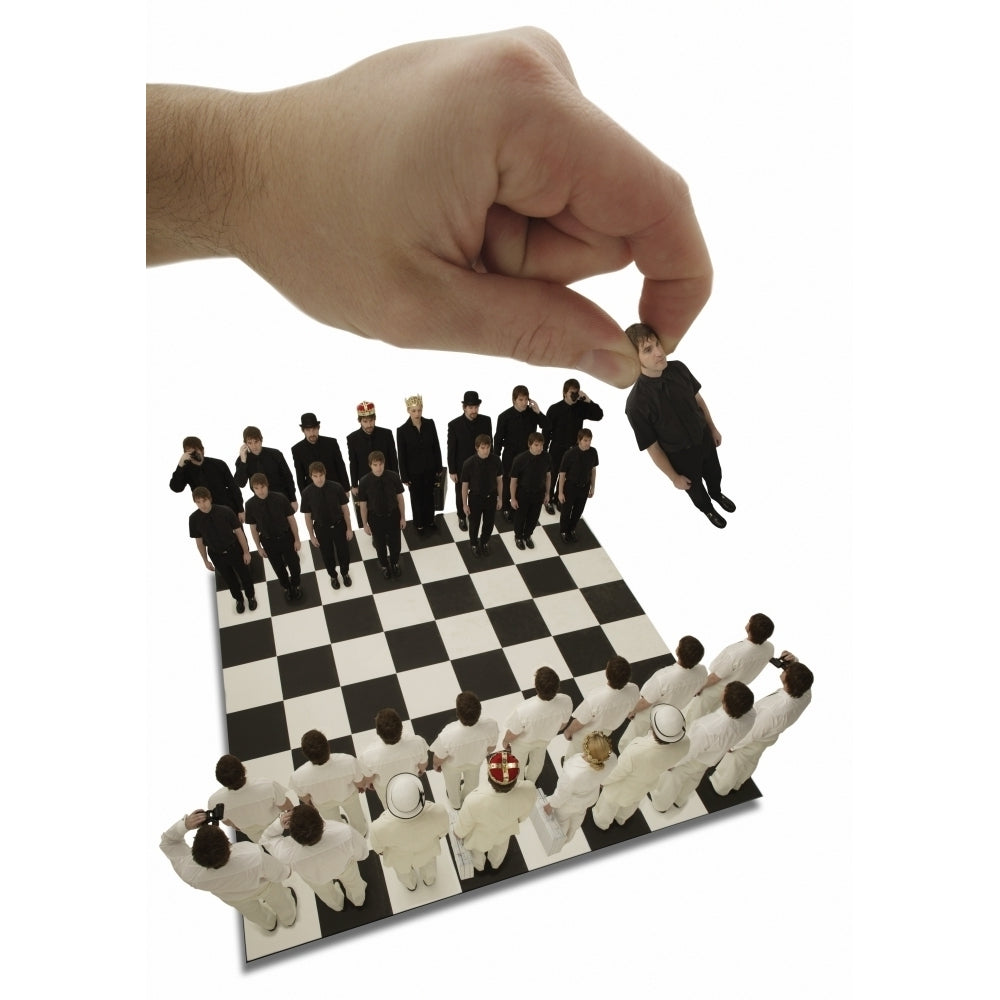 Chess Being Played With Little People Poster Print Image 1