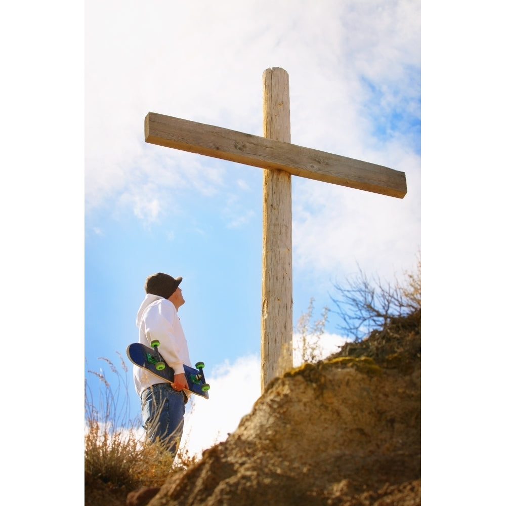 Skateboarder At Cross Poster Print by Don Hammond / Design Pics Image 2