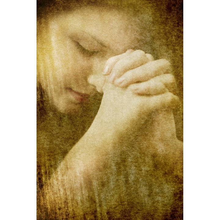 A Woman Praying Poster Print by Don Hammond / Design Pics Image 1