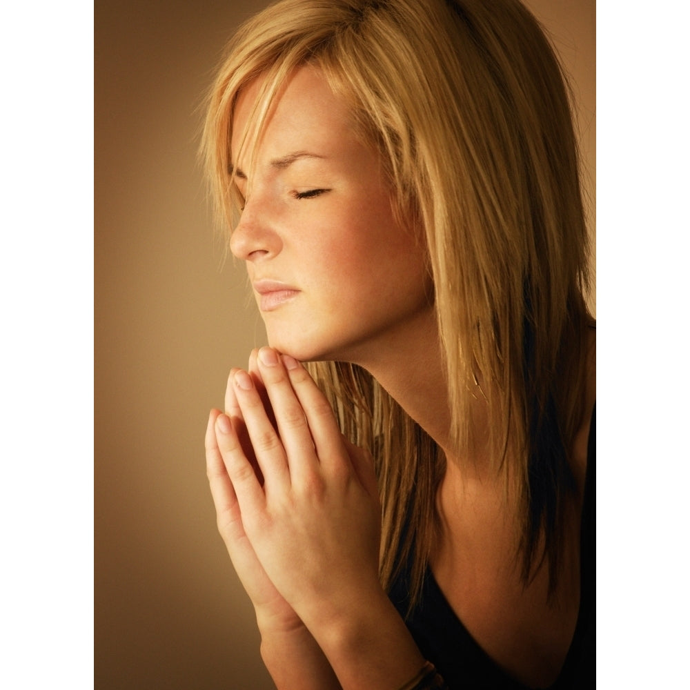 Woman Praying Poster Print by Don Hammond / Design Pics Image 1