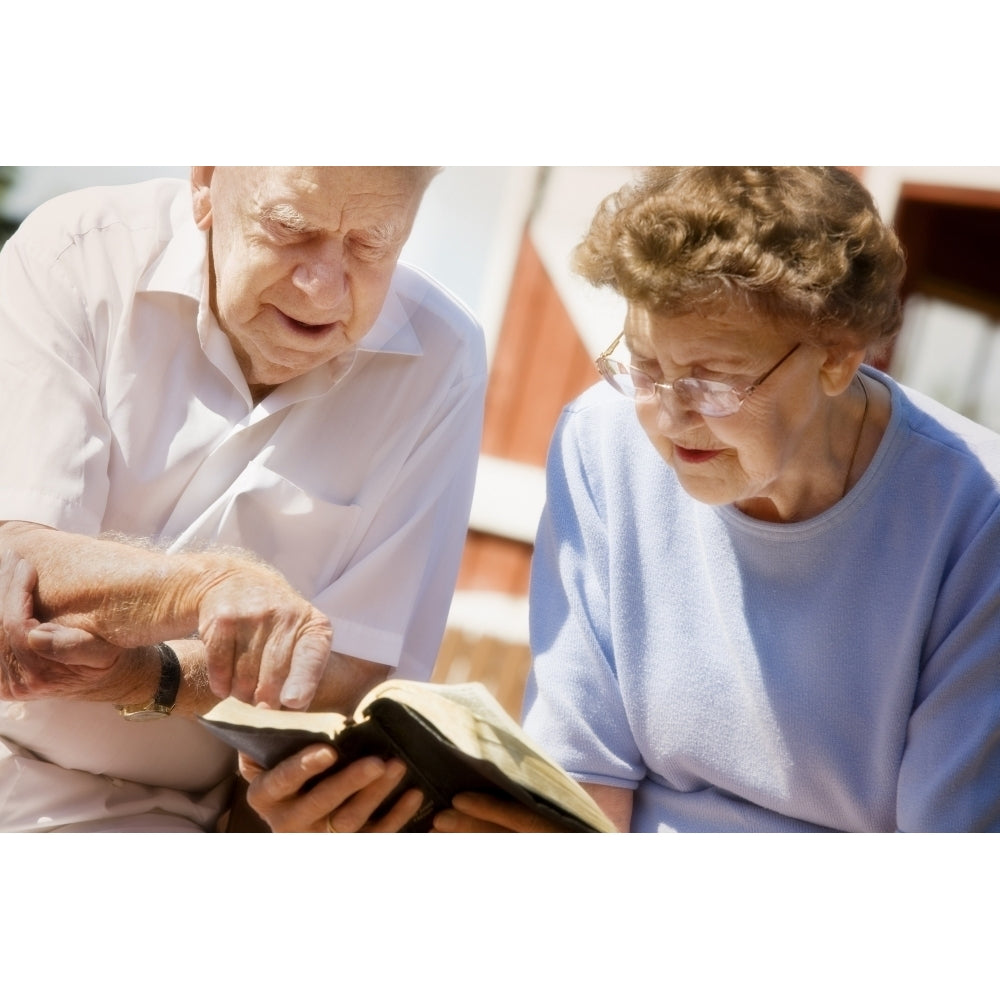 Couple Study Bible Together Poster Print by Curtis Round / Design Pics Image 1