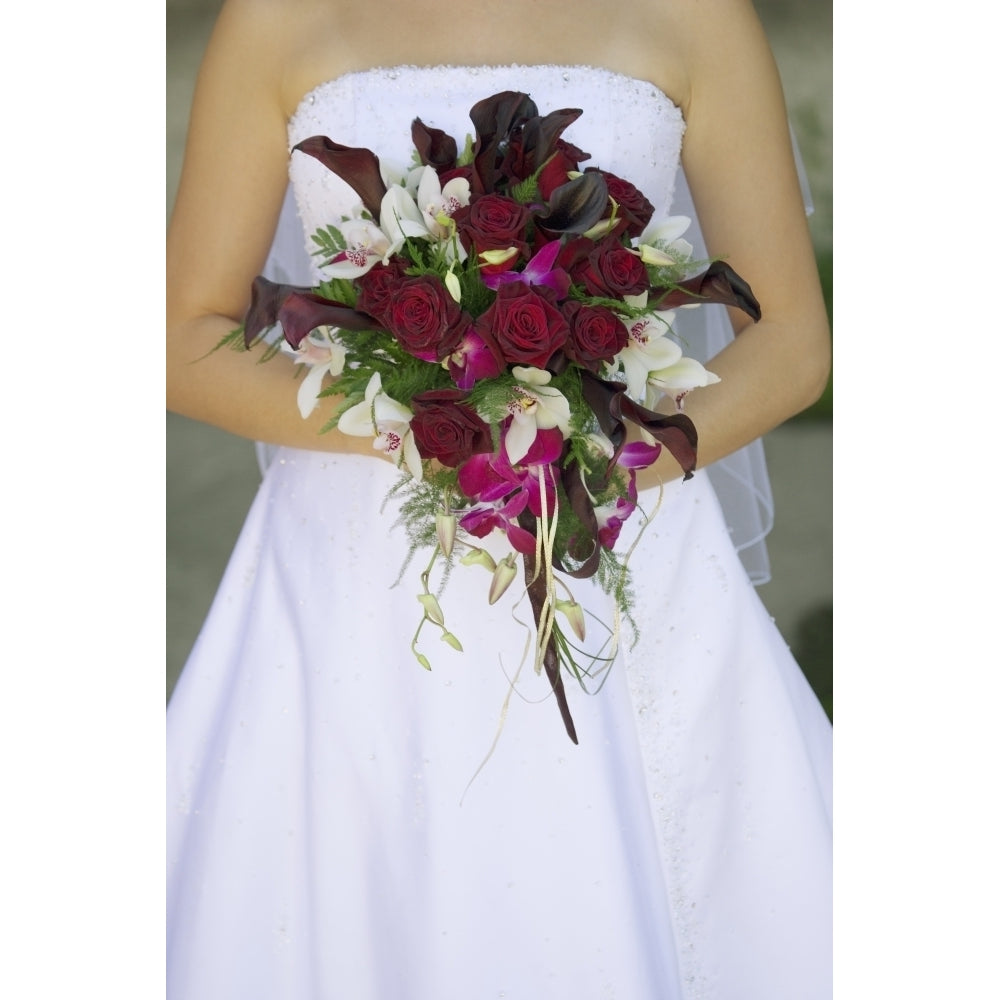 Brides Bouquet And Wedding Dress Poster Print Image 2