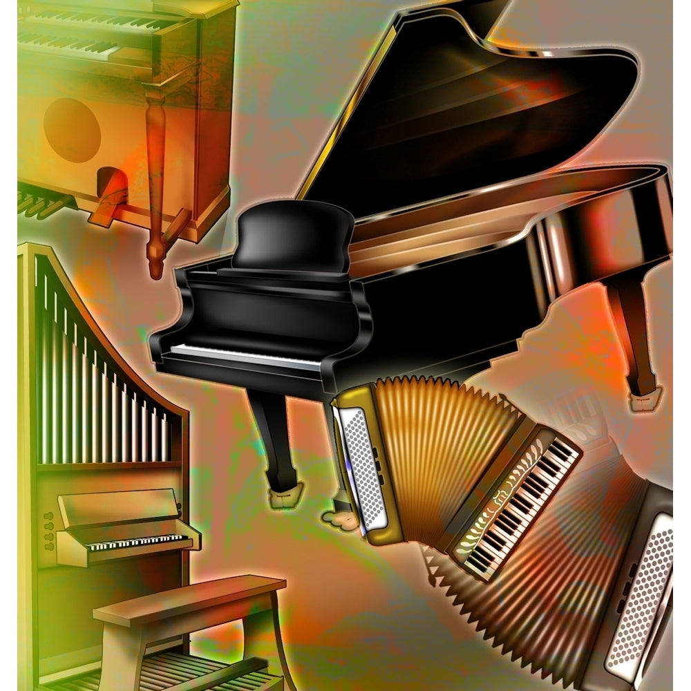 Musical Instruments With Keyboards Poster Print Image 2