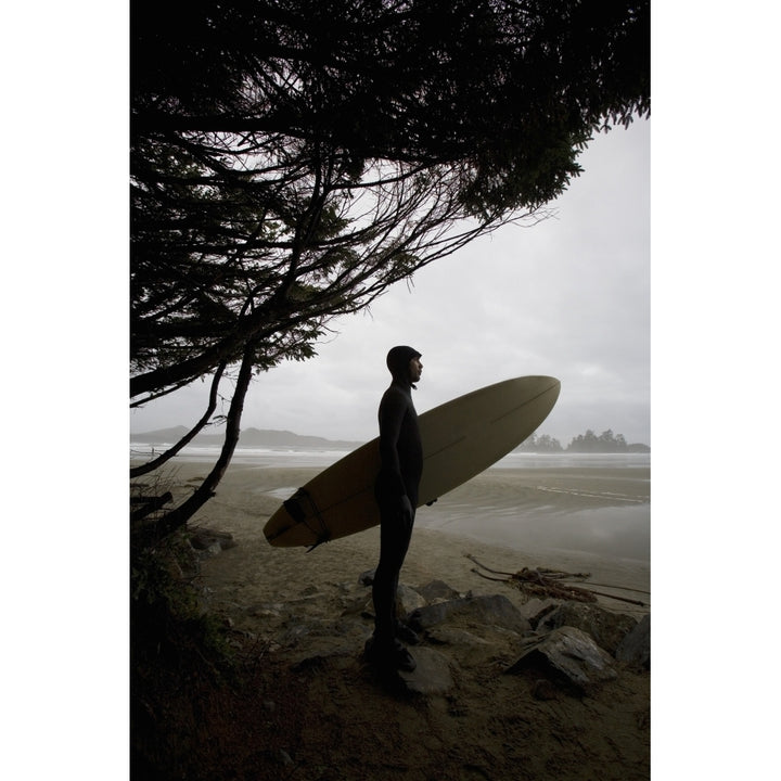 Surfer Looking Out To The Water Poster Print Image 1