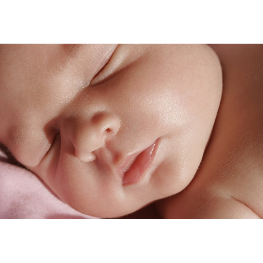 Closeup Of Sleeping Babys Face Poster Print Image 1