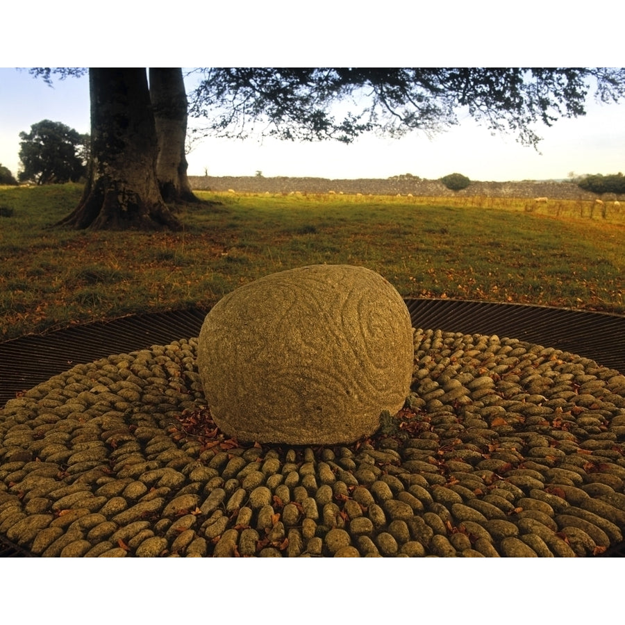 Boulder Decorated In Celtic Latena Style 300 Bc Co Roscommon Ireland by The Irish Image Collection / Design Pics Image 1