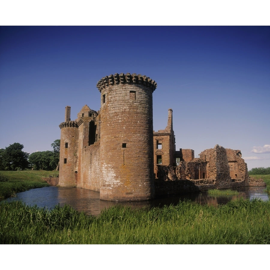 Caerlaverock Castle Dumfries Scotland; 13Th Century Triangular Moated Castle Poster Print Image 1