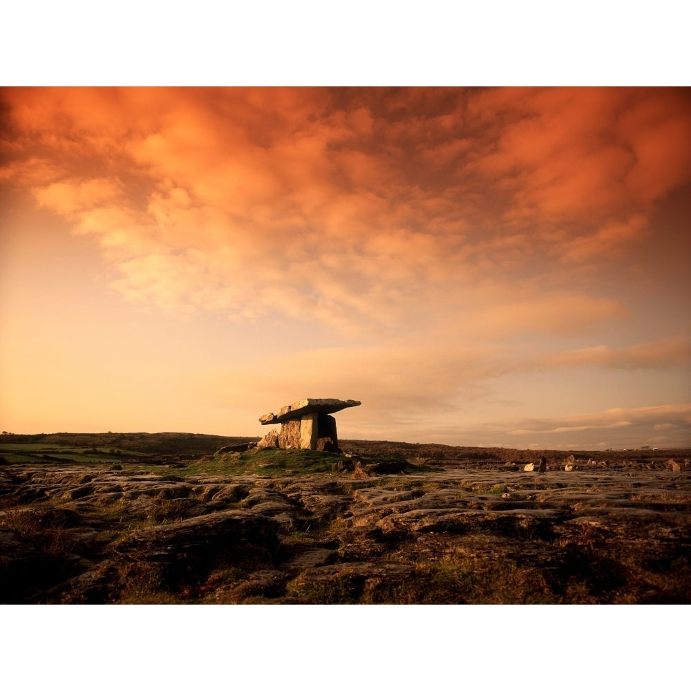 Poulnabrone Dolmen The Burren Co Clare Ireland Poster Print Image 1