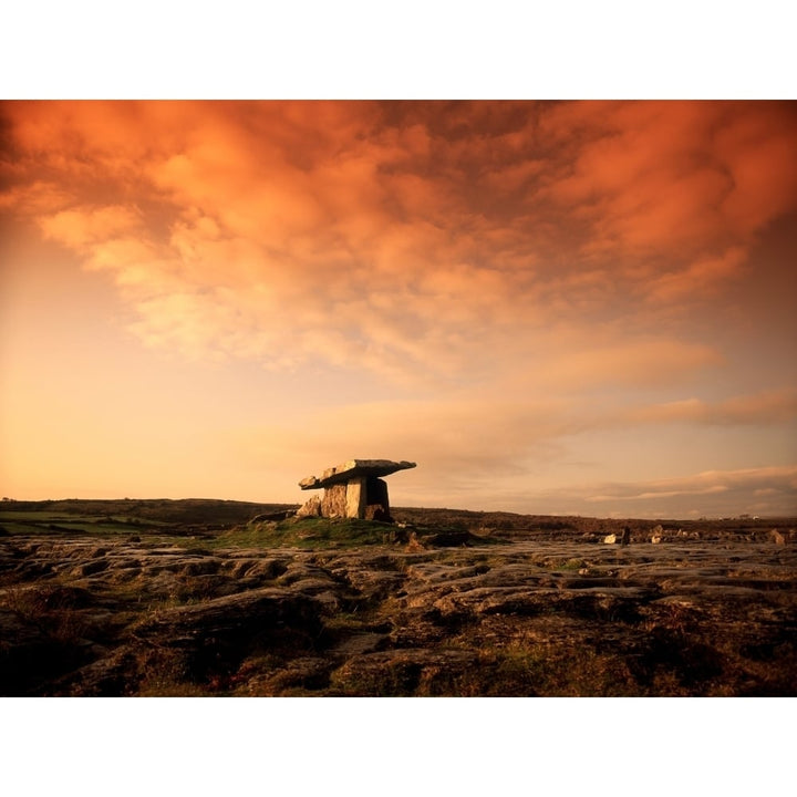 Poulnabrone Dolmen The Burren Co Clare Ireland Poster Print Image 1