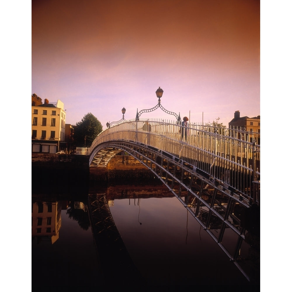 Hapenny Bridge River Liffey Dublin Co Dublin Ireland Poster Print Image 2