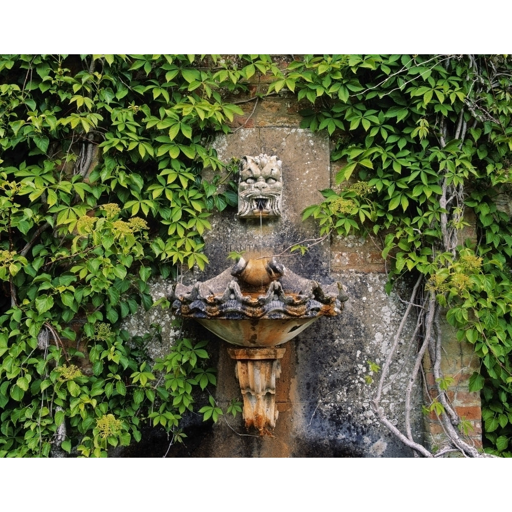 Fountain In The Walled Garden Florence Court Co Fermanagh Ireland Poster Print Image 1