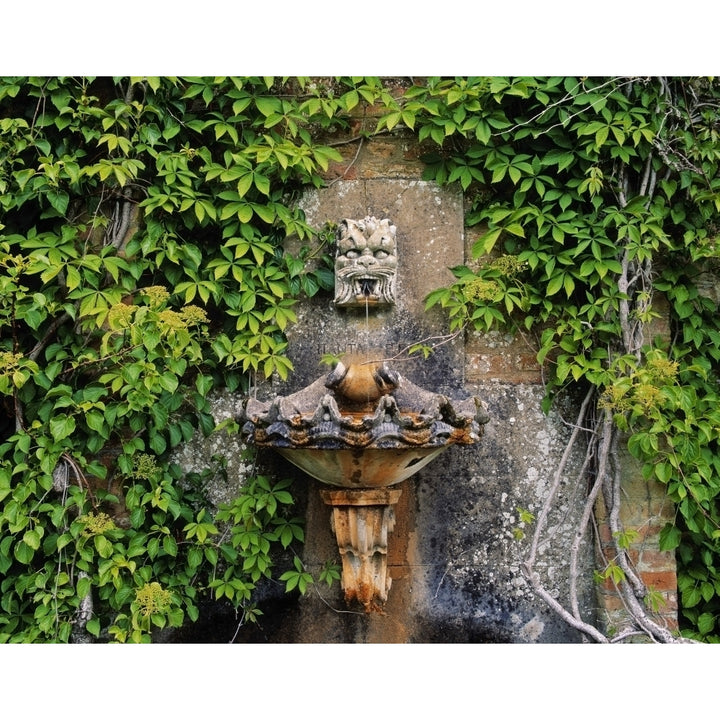 Fountain In The Walled Garden Florence Court Co Fermanagh Ireland Poster Print Image 1