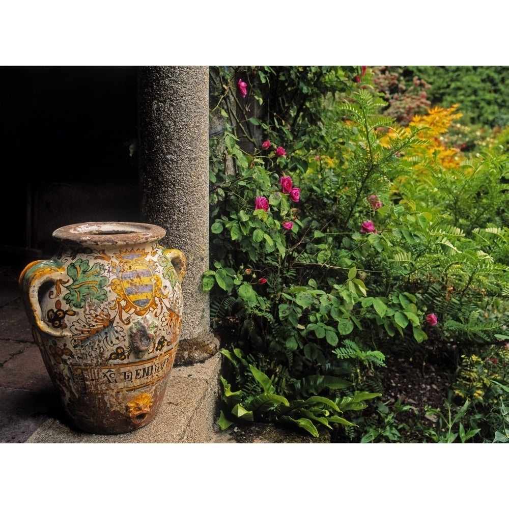 Temple And Garden Urn The Wild Garden Kilmokea Co Wexford Ireland Poster Print Image 2