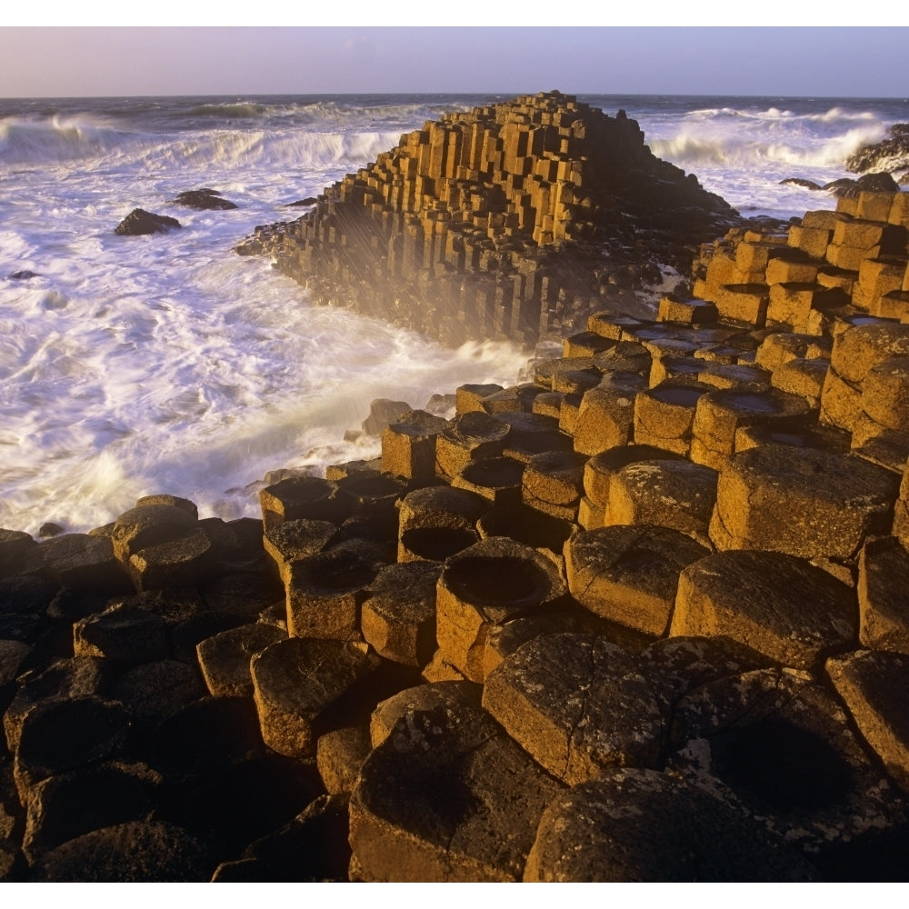 High Angle View Of Giants Causeway County Antrim Northern Ireland Poster Print Image 1