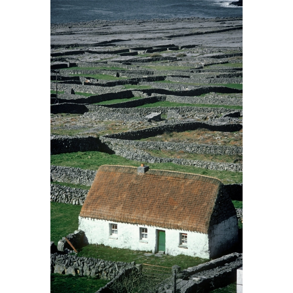 High Angle View Of A Cottage On A Landscape Inishmaan Aran Islands County Galway Republic Of Ireland Print Image 2