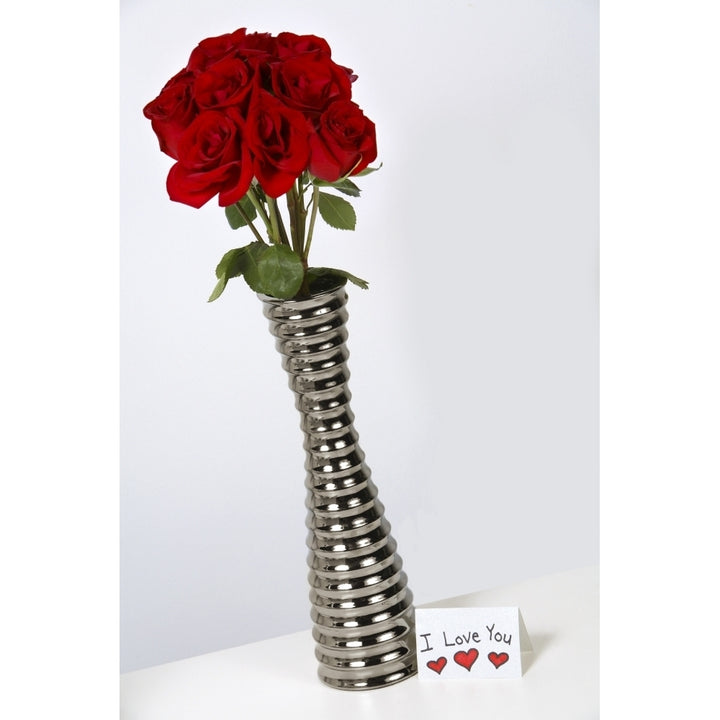 I Love You Card With Roses In A Vase Poster Print Image 1