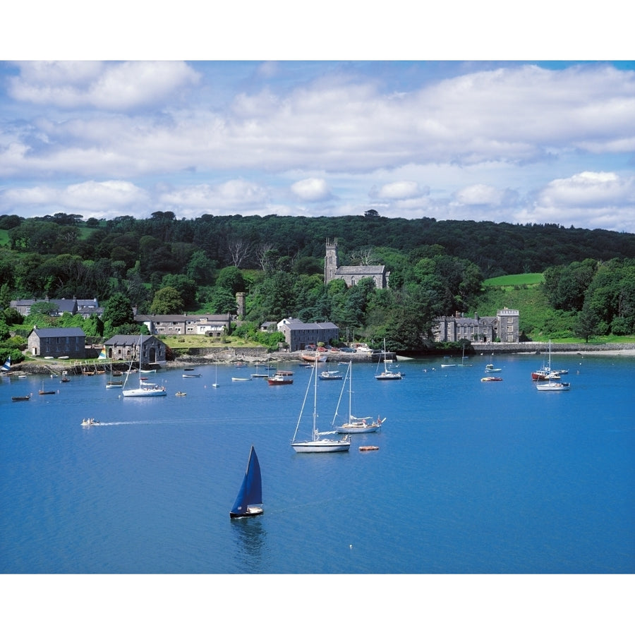 Castletownsend Co Cork Ireland; Village On The Coast With Saint Barrahanes Church In The Distance Print Image 1