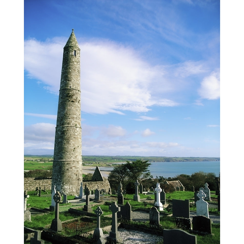 Round Tower Ardmore Co Waterford Ireland Poster Print Image 1