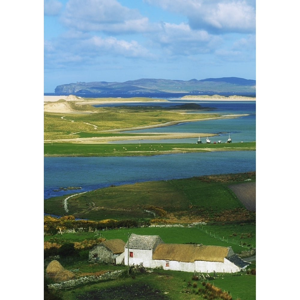 Ballyness Co Donegal Ireland; Aerial View Of House And Bay Poster Print Image 1