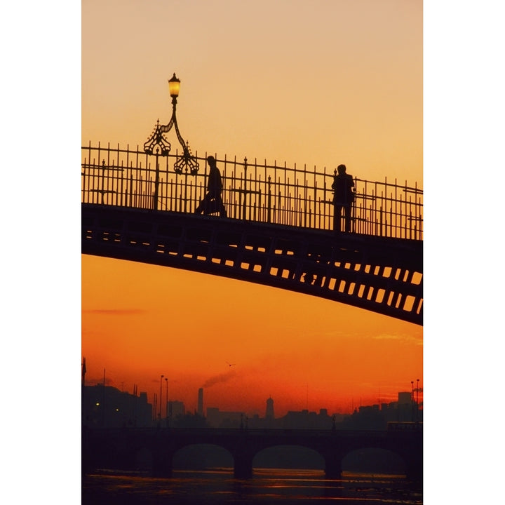 Hapenny Bridge Dublin Co Dublin Ireland; 19Th Century Bridge Over The River Liffey Poster Print Image 1