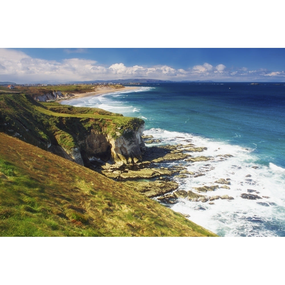 White Rocks Portrush Co Antrim Ireland; Limestone Cliffs And The Atlantic Poster Print Image 2