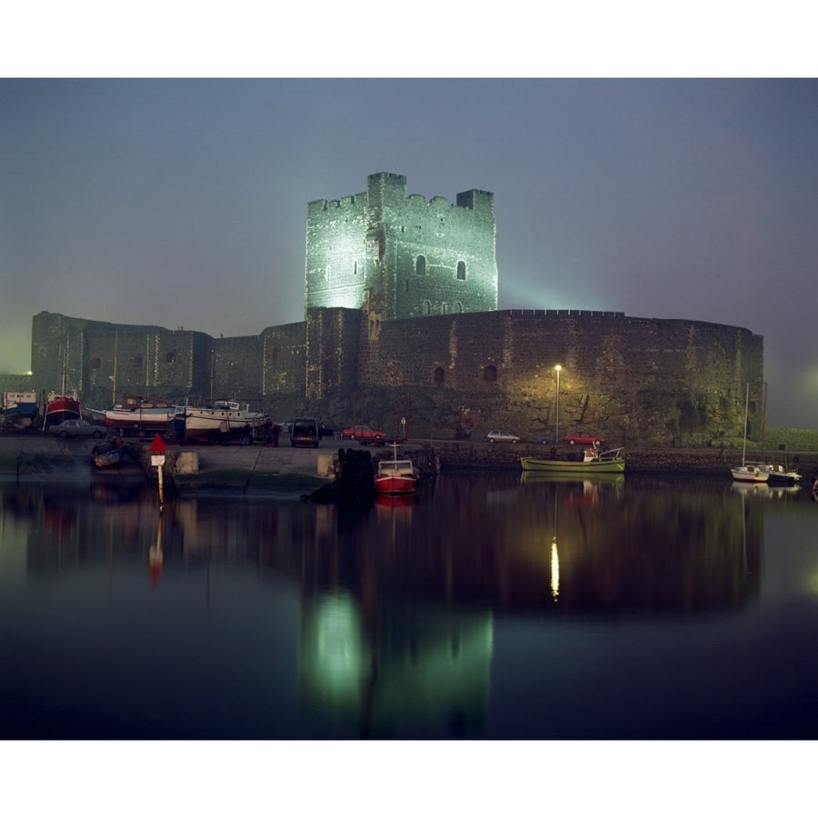 Carrickfergus Castle and Harbour Co Antrim Ireland Poster Print Image 1