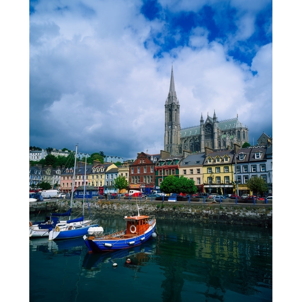 Cobh Cathedral and Harbour Co Cork Ireland Poster Print Image 2