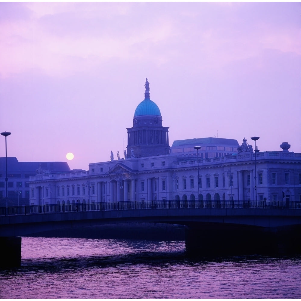 Custom House Dublin Co Dublin Ireland Poster Print Image 1