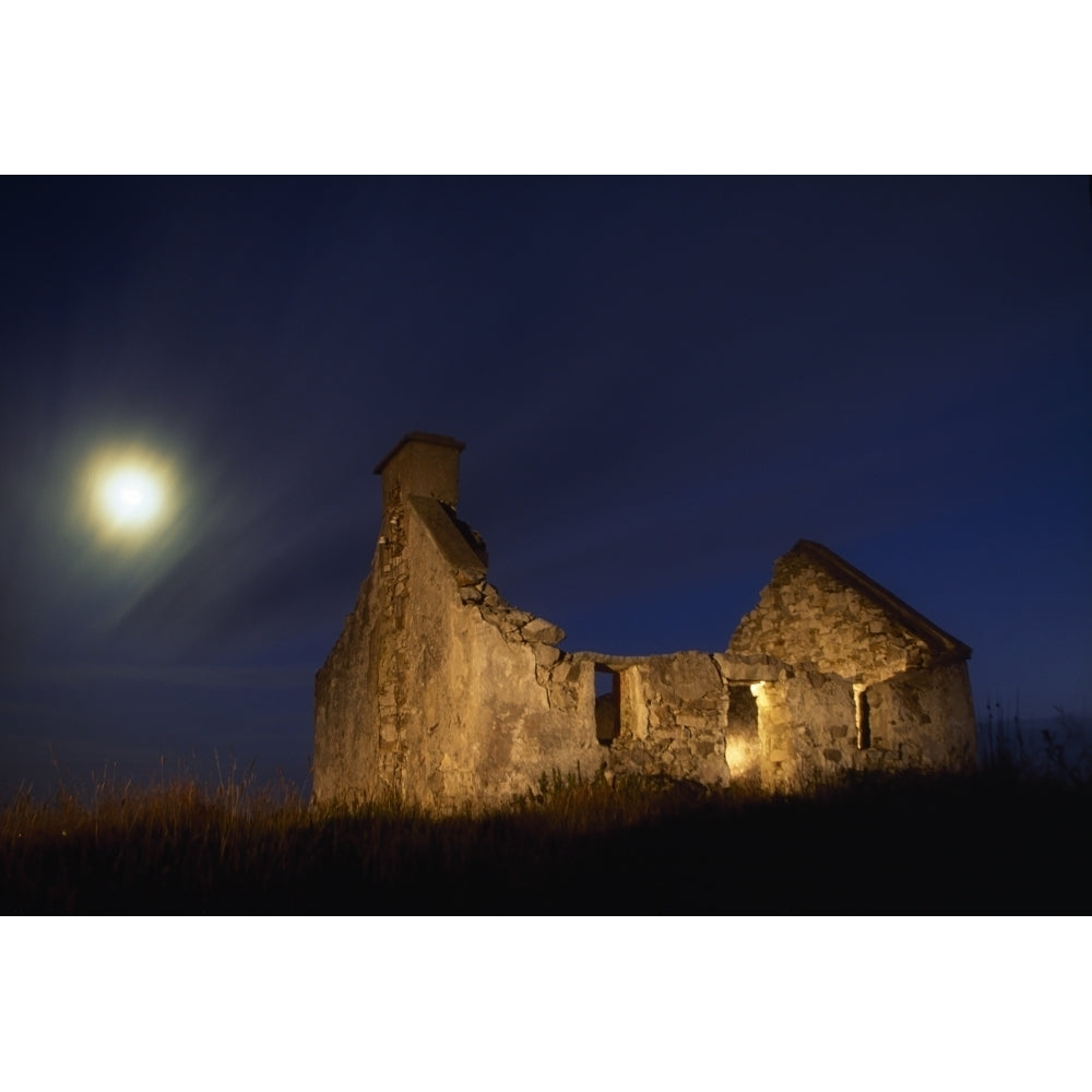 County Galway Ireland; Cottage Ruins Poster Print Image 1