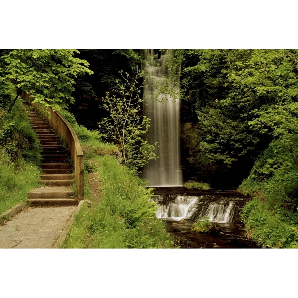 Glencar Waterfall County Leitrim Ireland; Waterfall In Park Poster Print Image 1