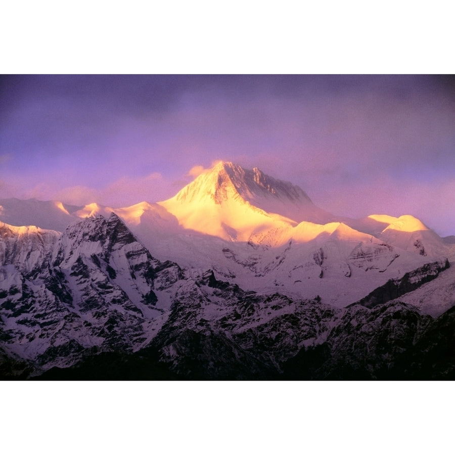 Annapurna South At Sunrise Nepal Poster Print Image 1