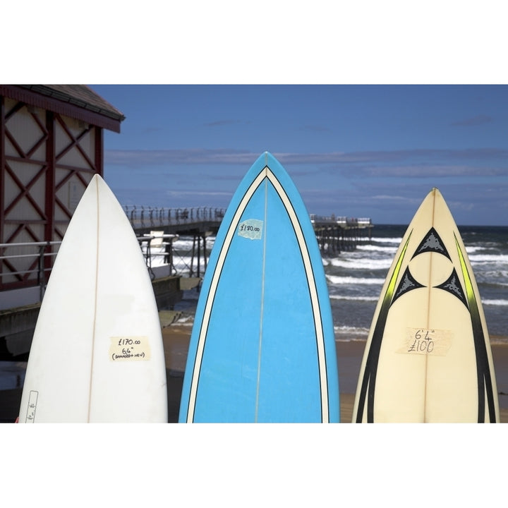 Surfboards For Sale Saltburn England Poster Print Image 1