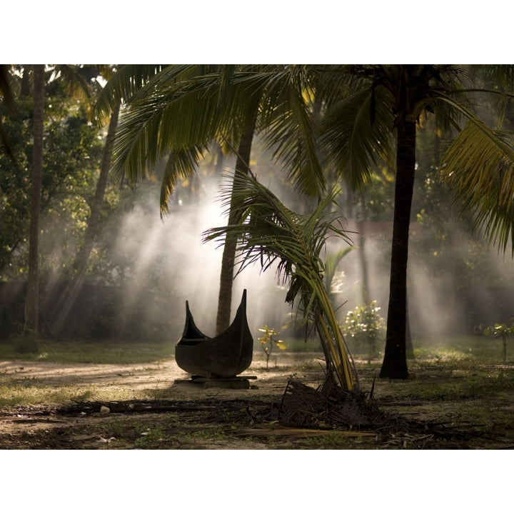 Canoe Under Palm Trees In Kerala India Poster Print Image 2