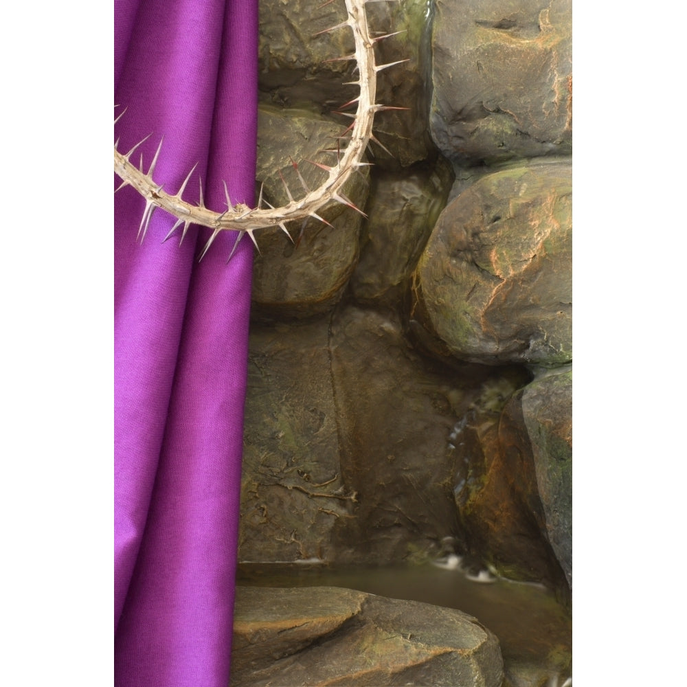 Purple Cloth And Crown Of Thorns Poster Print by Colette Scharf / Design Pics Image 1